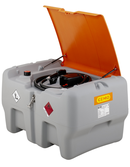 CEMO DT-Mobil Easy 440 Liter Mobiler Dieseltank aus robustem Polyethylen; kompakte Tankanlage zur stationären und mobilen Betankung von Baumaschinen.