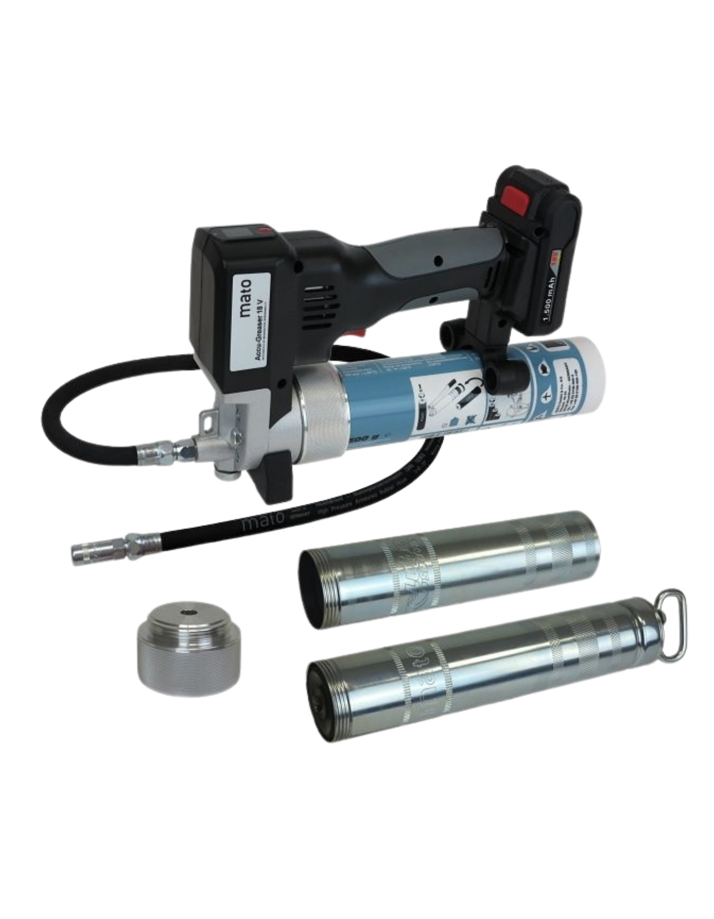 Akku-Fettpresse 18V - für 400g+500g+Lube-Shuttle Kartusche