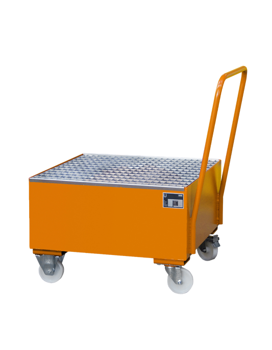 Mobile Auffangwanne Typ 2004 von Bauer Südlohn fahrbar für zwei 200 Liter Fässer