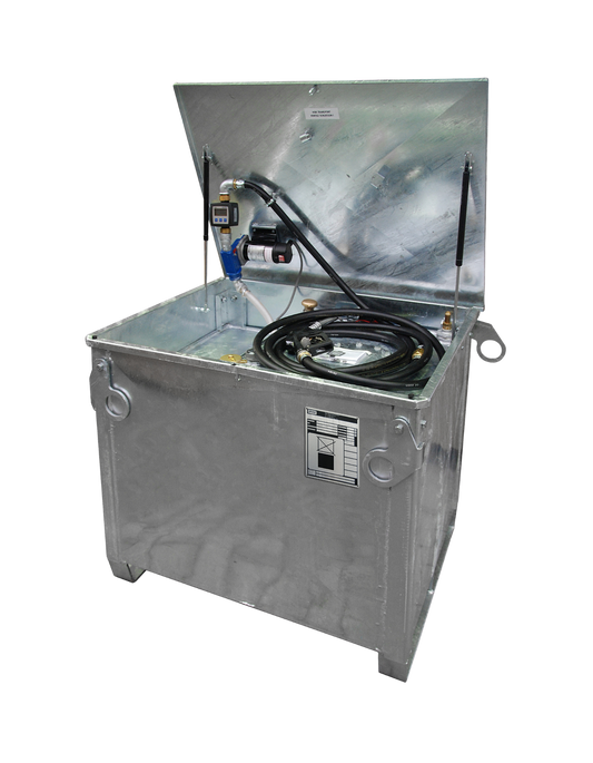 Bauer Südlohn Kraftstofftank 450 Liter mobile Tankstelle aus Stahl mit Kranösen