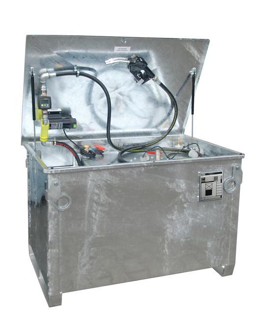 Bauer Südlohn Kraftstofftankstelle 600 Liter mobile Tankanlage aus Stahl kranbar