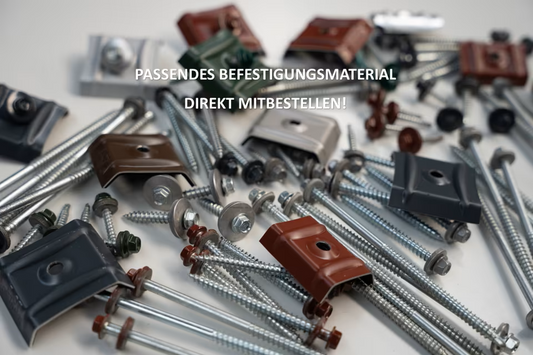 Befestigungsmaterial & Zubehör für Dachpfannenblech – Wittrock Stahl