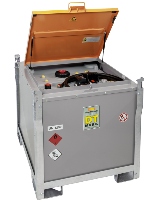 CEMO DT MOBIL PRO hybrid 980 Liter mobiler Dieseltank doppelwandig mit Stahlmantel