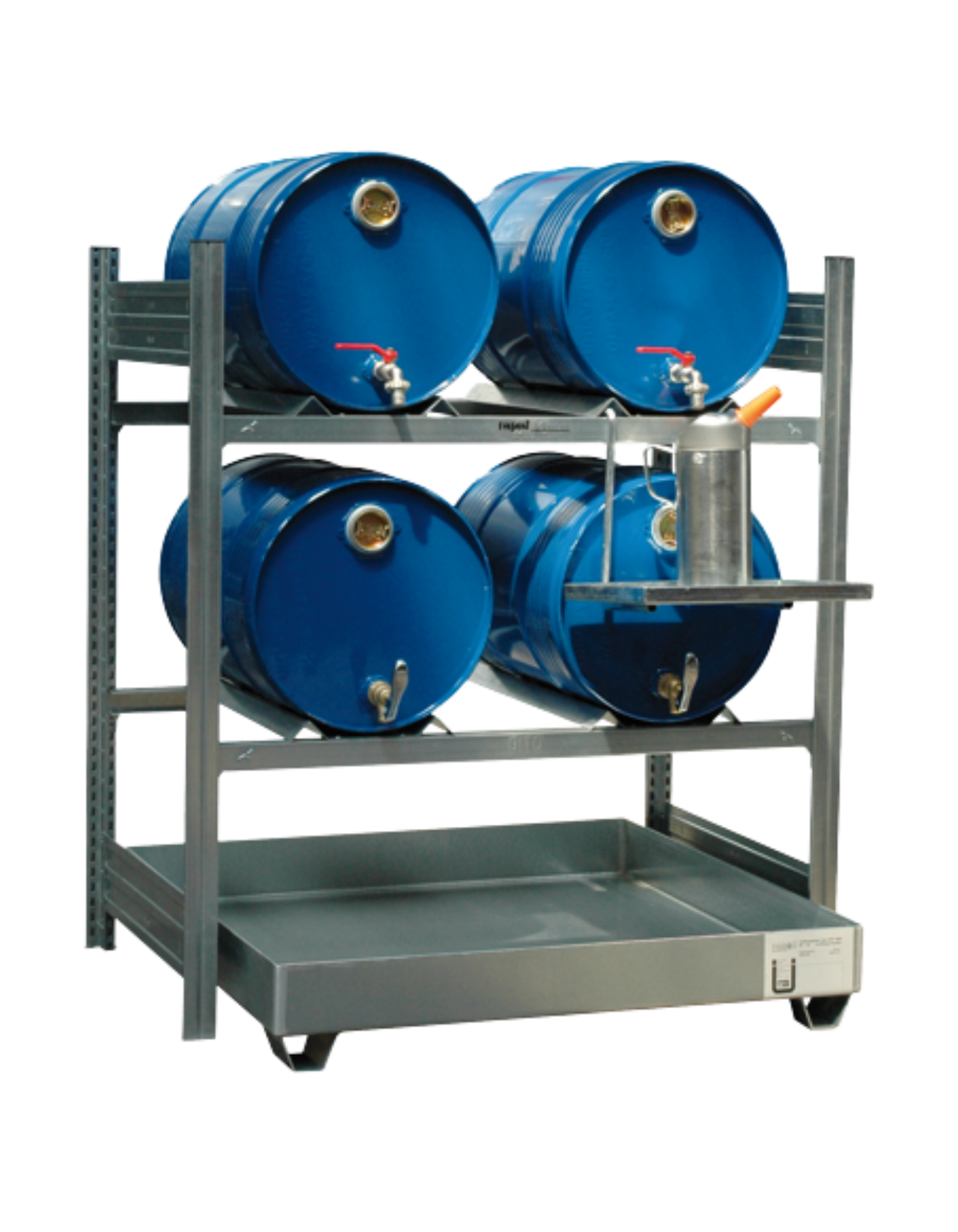 Fassregal für vier 60 Liter Fässer Rapid Group 25010 verzinkt Abfüllstation Werkstatt