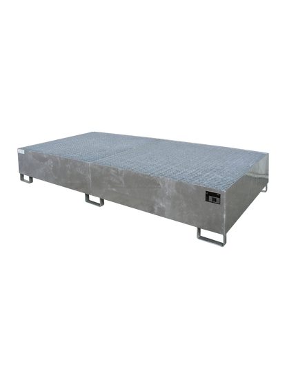 BAUER Stahl-Auffangwanne Typ AW für 2000 Liter Gesamtkapazität (2x 1000L)