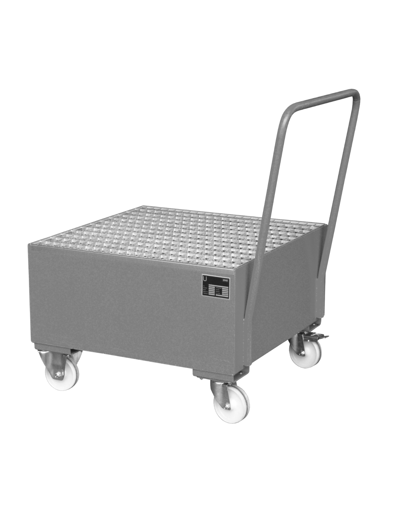 BAUER Mobile Stahl-Auffangwanne  Typ 2004 von Bauer Südlohn fahrbar für zwei 200 Liter Fässer