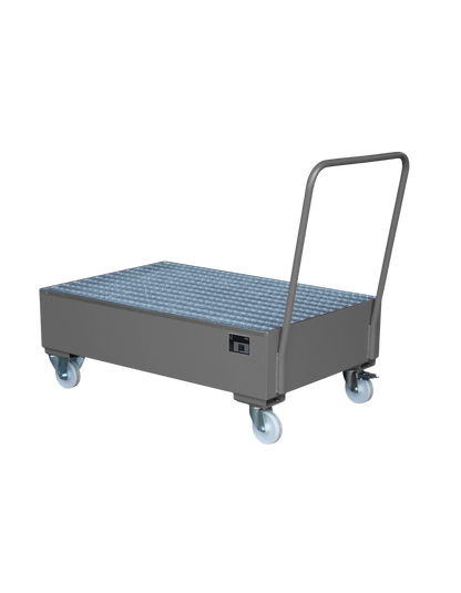 BAUER mobile Stahl-Auffangwanne Typ 2020 von Bauer Südlohn fahrbar für vier 200 Liter Fässer