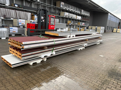 Sandwichpaneele Restposten Dach und Wand 40mm 60mm Kerndämmung weiß grau rotbraun