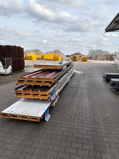 Sandwichpaneele Restposten Dach und Wand 40mm 60mm Kerndämmung weiß grau rotbraun