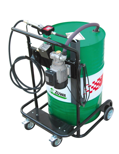 Zuwa fahrbarer Ölausgabewagen für 200 Liter Fass mit Zapfpistole und Zählwerk