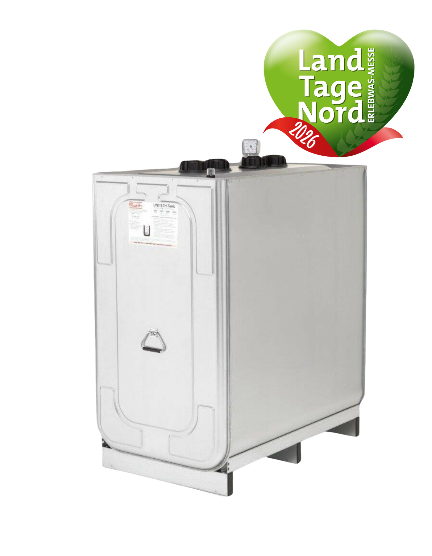 Roth Indoor Basic 1000 Liter Stationärer Dieseltank; doppelwandiger Vorratsbehälter 
